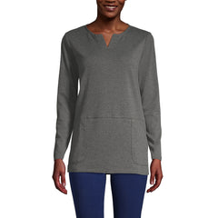 School Uniform Women's Cotton Polyester Long Sleeve Tunic with Pockets