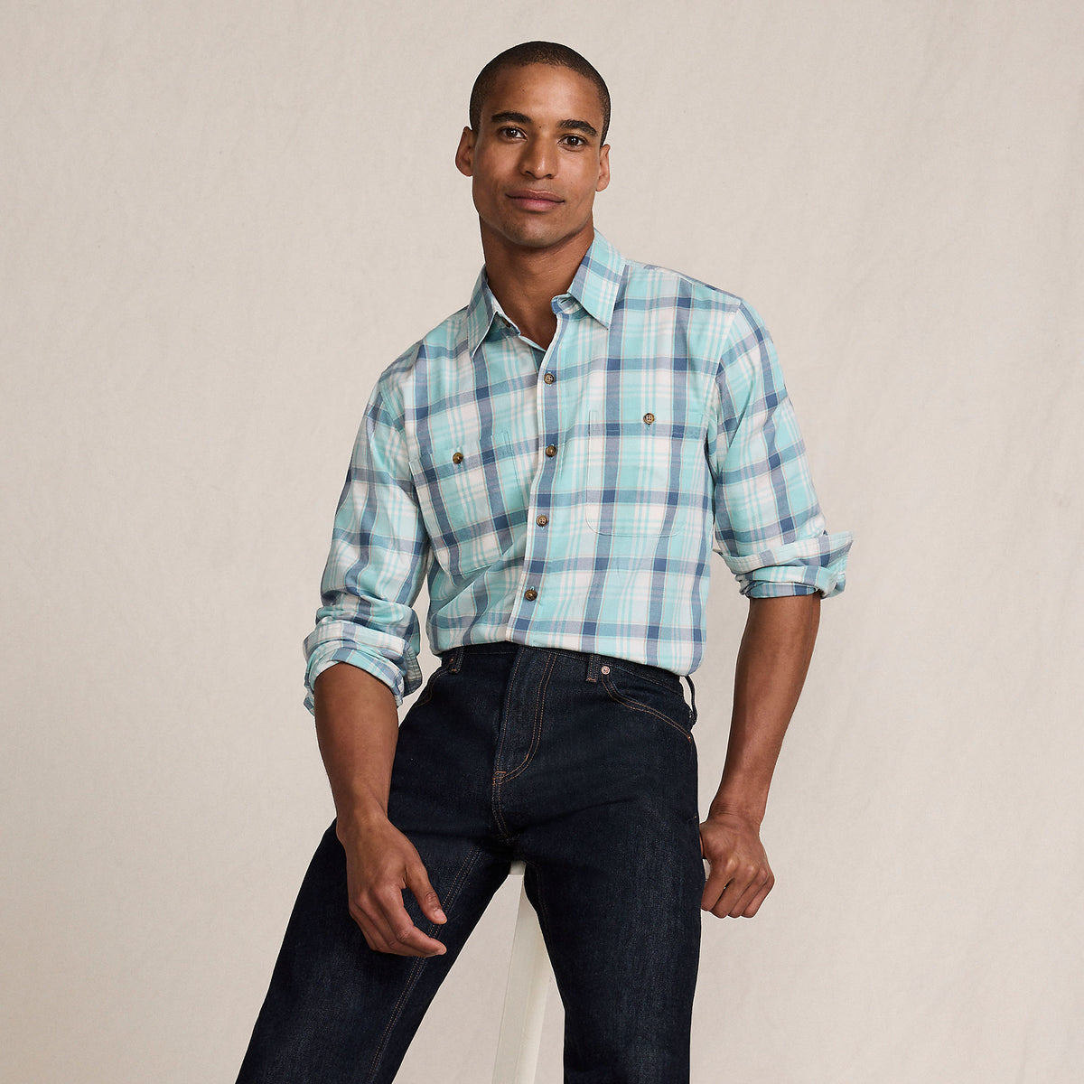 Men's Tall Lightweight Coastal Flannel Shirt