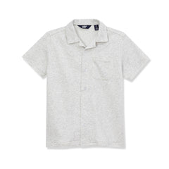 Boys Terry Knit Button Down Shirt