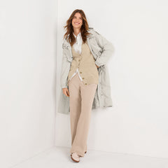 Women's Petite Sport Knit High Rise Pleated Wide Leg Pants