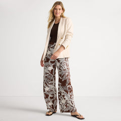 Women's Rayon High Rise Wide Leg Pants - Set Bottom