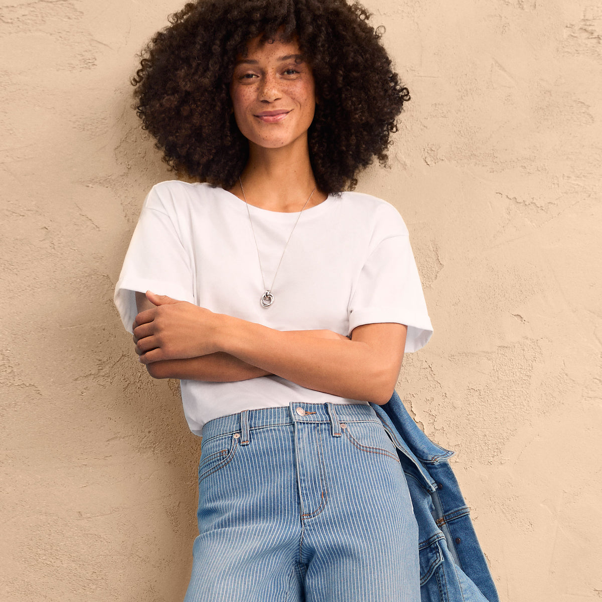 Women's Oversized Supima Short Sleeve Crew Neck T-Shirt