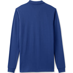 Men's Big Long Sleeve Classic Mesh Polo Shirt