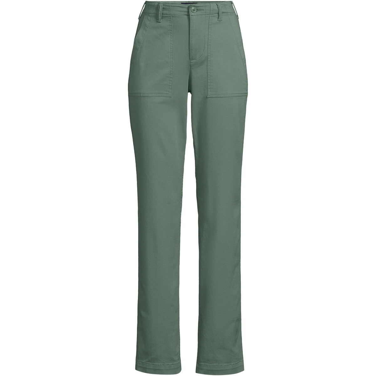 Women's Plus Size High Rise Chino Utility Straight Leg Pants