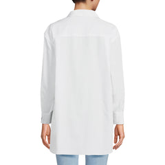 Women's No Iron Poplin Extra Long Tunic