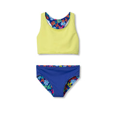Girls Chlorine Resistant Reversible Sporty Bikini Swimsuit Set