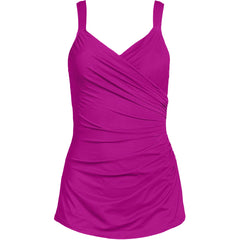 Women's Plus Size SlenderSuit V-Neck Skirted Low Leg One Piece