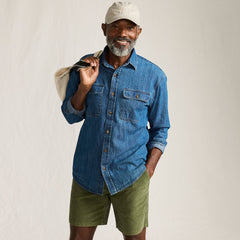 Men's Long Sleeve Indigo Work Shirt
