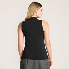 Women's Sleeveless Polished Essentials Mock Neck Top