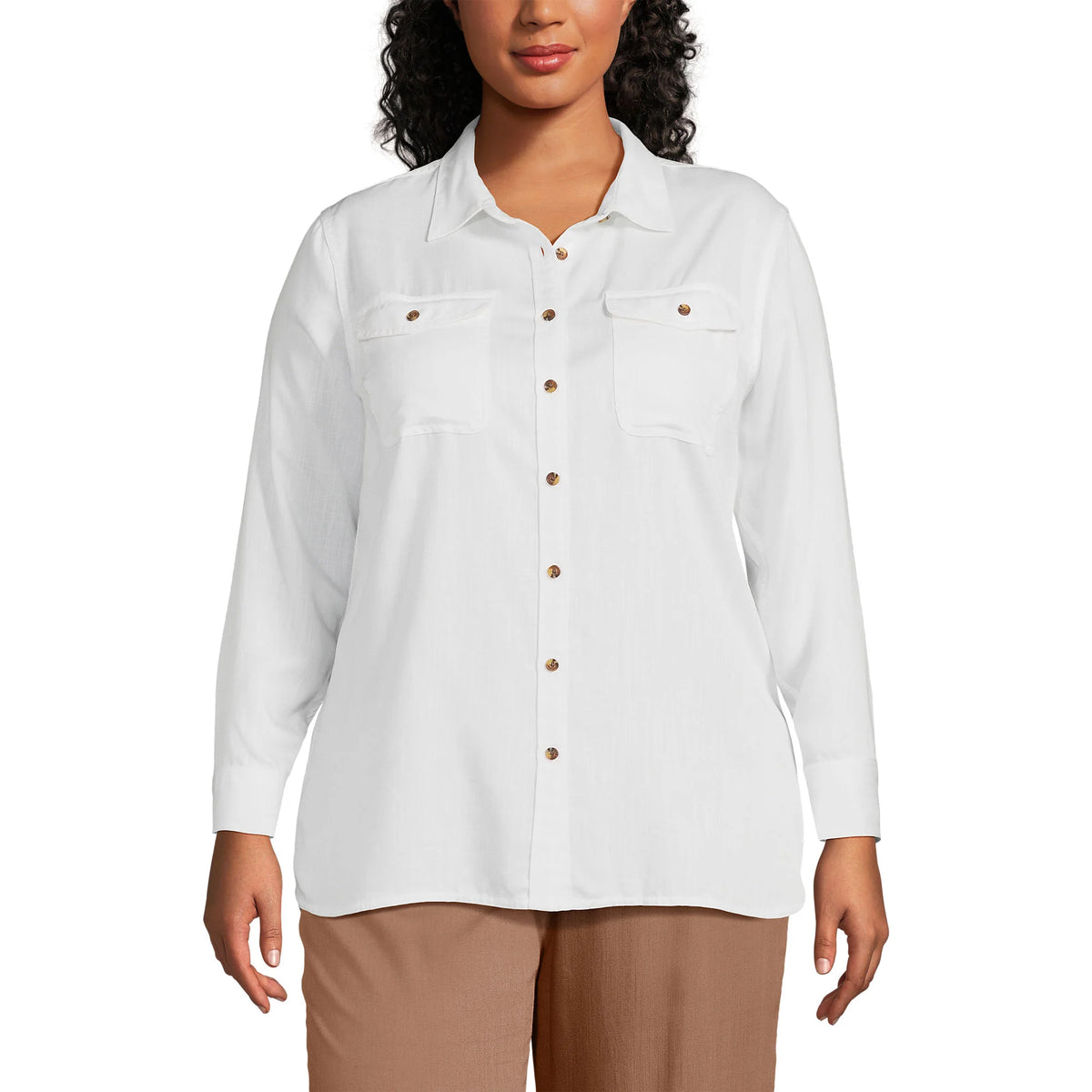 Women's Plus Size Indigo TENCEL TM Fiber Shirt