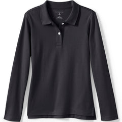 Girls Long Sleeve Feminine Fit Interlock Polo Shirt