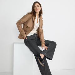 Recycled High Rise Wide Leg Denim Jeans