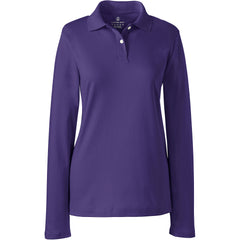 School Uniform Women's Long Sleeve Feminine Fit Interlock Polo Shirt