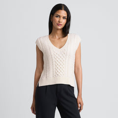Women's Cable Vest Sweater