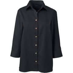 School Uniform Women's Plus Size 3/4 Sleeve Performance Twill Shirt