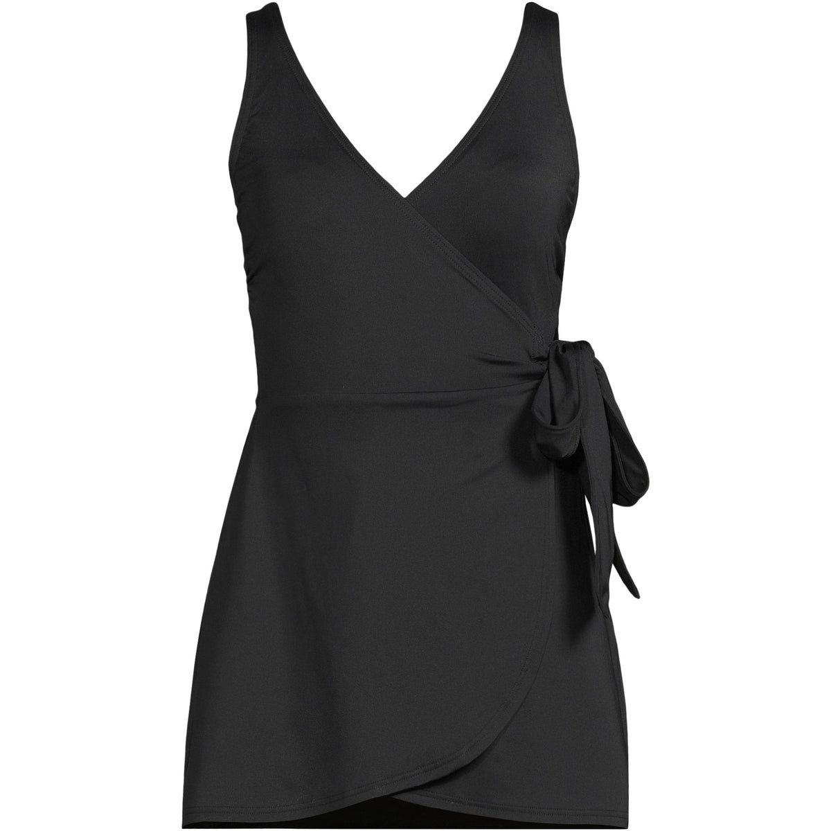 Women's Plus Size DD-Cup Side Tie Mini Swim Dress Swimsuit