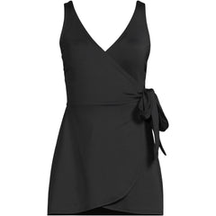 Women's Plus Size DD-Cup Side Tie Mini Swim Dress Swimsuit