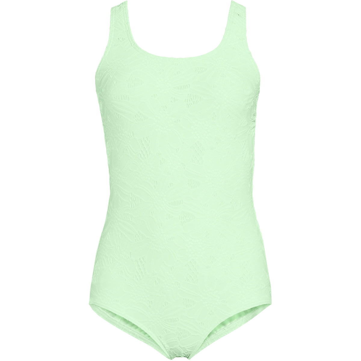 Women's D-Cup Tugless Low Leg Lace One Piece Swimsuit