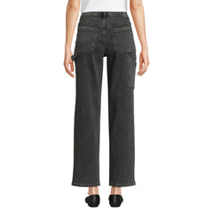 Women's Soft Denim High Rise Utility Cargo Ankle Jeans