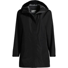 Women's Tall Waterproof Hooded Packable Rain Jacket
