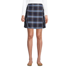 School Uniform Women's Side Pleat Plaid Skort Above the Knee
