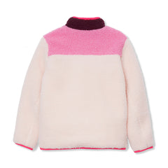 Kids Sherpa Contrast Full Zip Up Jacket
