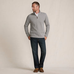 Men's Bedford Rib Casual Quarter Zip Pullover Sweater