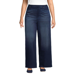 Women's Plus Size Starfish Denim High Rise Wide Leg Jeans