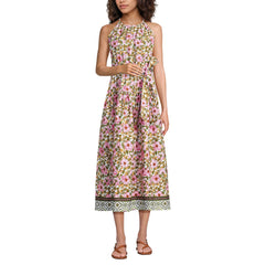 Women's Poplin Halter Midi Dress