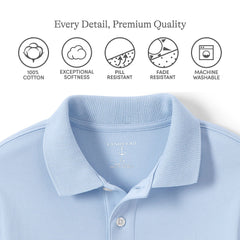 School Uniform Men's Tall Short Sleeve Interlock Polo Shirt