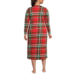 Women's Plus Size Cotton Long Sleeve Midcalf Nightgown