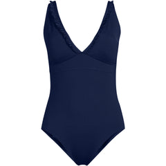 Women's LE x T and T The Tegan Ruffle V-Neck Plunge One Piece