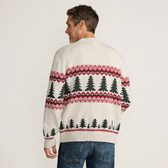 Men's Long Sleeve Drifter Christmas Tree Crewneck Sweater