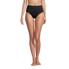 Women's Petite Tummy Control High Waisted Bikini Swim Bottoms