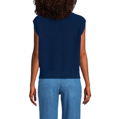 Women's Drifter Modern Cable V Neck Vest Sweater