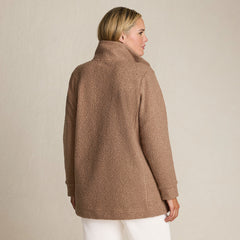 Plus Size Boucle Fleece Coat