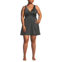 Women's Plus Size SlenderSuit Shine Wrap Swim Dress Swimsuit