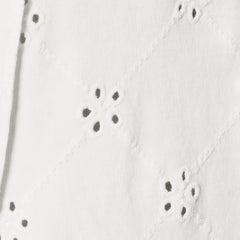 Women's Plus Size Cap Sleeve Eyelet Pintuck Swing Top