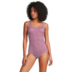 Women's Long Torso Tugless Low Leg One Piece Swimsuit