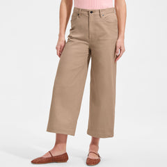 Women's Petite Knockabout Chino High Rise 5 Pocket Wide Leg Crop Pants