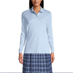 School Uniform Women's Tall Long Sleeve Interlock Polo Shirt
