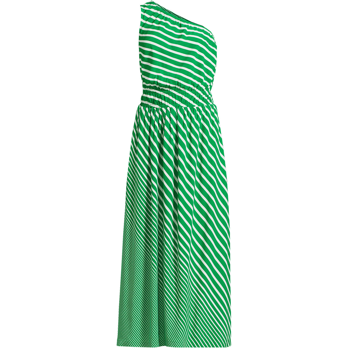 Women's One Shoulder Crepe Midi Dress