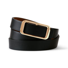 Women's Faux Leather Classic Skinny Belt Set