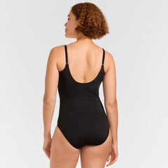 Women's Tugless Thin Strap One Piece Swimsuit