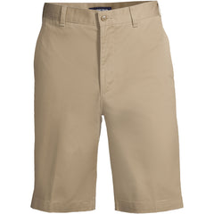 School Uniform Men's Long Plain Front Blend Chino Shorts