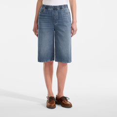 Women's Starfish High Rise Knit Denim 12" Bermuda Shorts