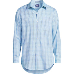 Men's Pattern No Iron Supima Pinpoint Straight Collar Dress Shirt