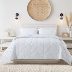 Waverly Cotton White Duck Down and Feather Comforter