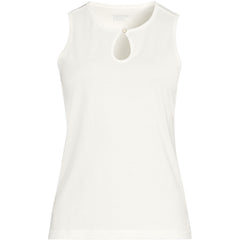 Women's Petite Supima Keyhole Tank
