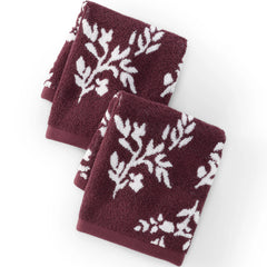 Cotton Jacquard 2-Piece Washcloth Set
